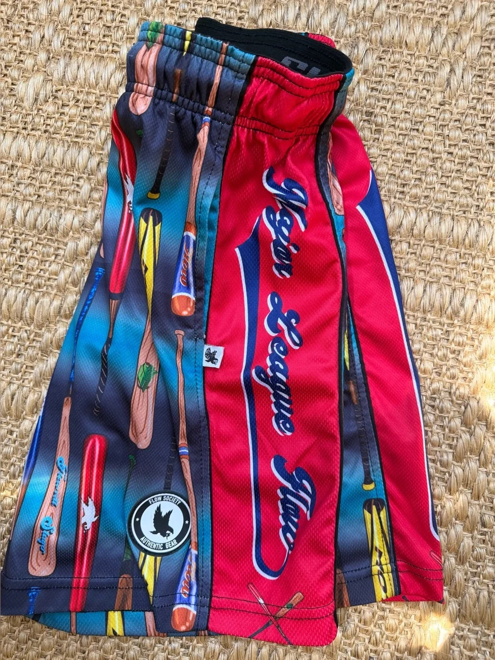 Flow Society Baseball Bat Print Shorts